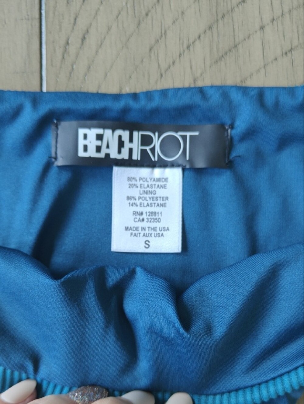 Beach Riot Ribbed Teal Bikini Bottom - Picture 2 of 3
